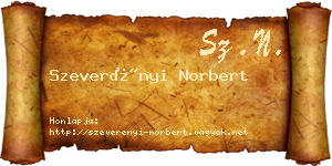 Szeverényi Norbert névjegykártya